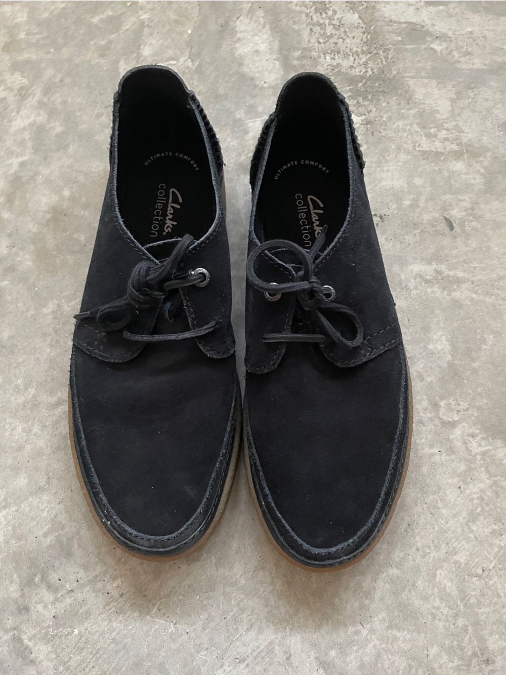 Men’s Clarks Collection Black Suede Oakpark Lace Oxford